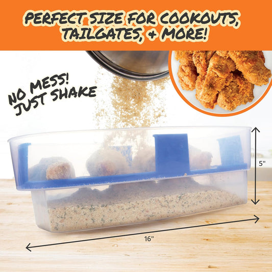 COOK'S CHOICE XL Original Better Breader Bowl 16" Mess-Free Breading Tray