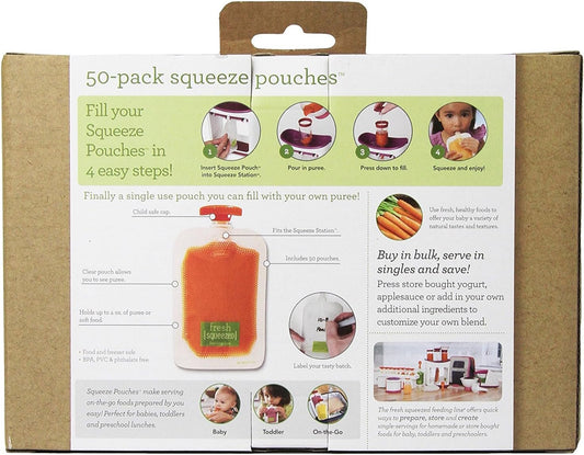 Infantino Squeeze Station for Homemade Baby Food, Pouch Filling Station for Puree Food for Babies and Toddlers, Dishwasher Safe and BPA-Free