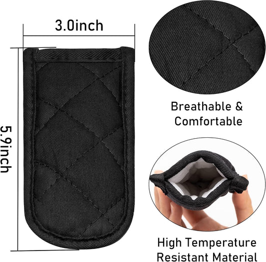 R HORSE 6Pcs Hot Handle Covers Heat Resistant Pot Pan Handle Covers Cast Iron Skillet Pot Holder Sleeves Mitt for Kitchen Baking Cooking BBQ Cookwares