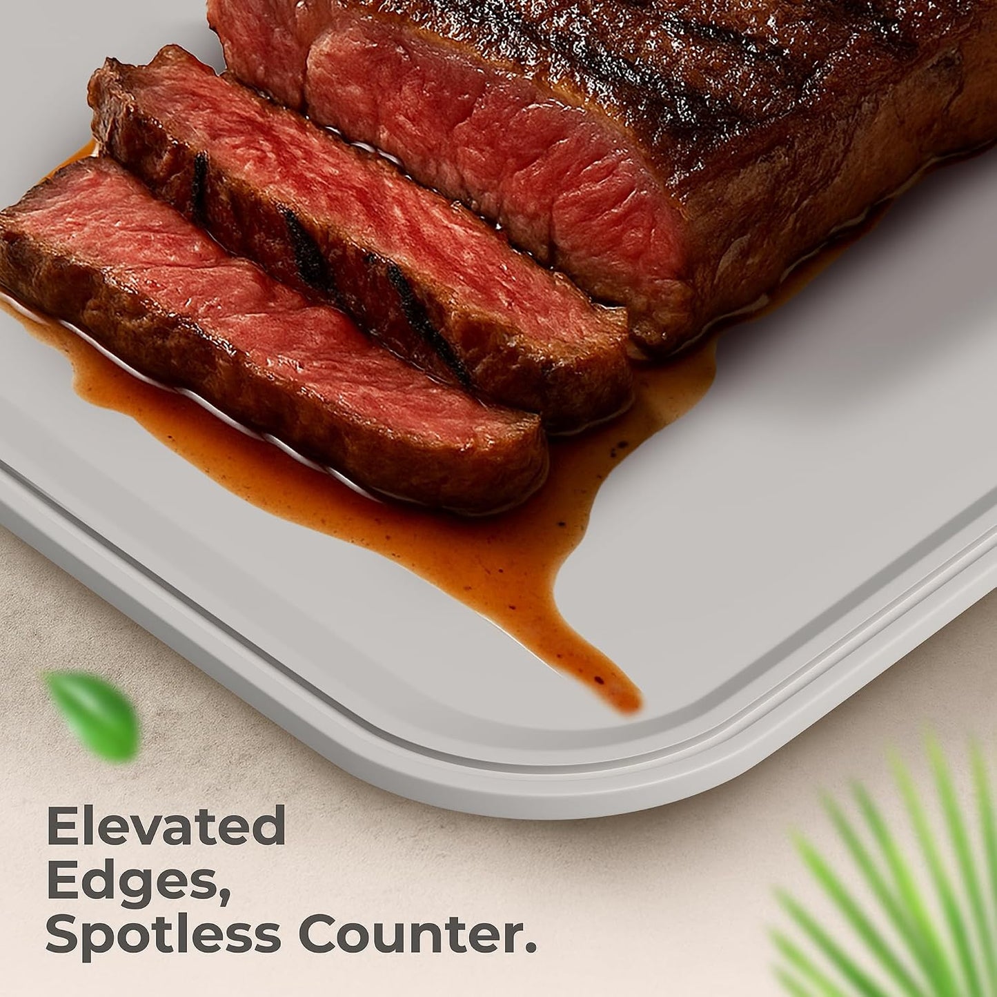 Premium Korean TPU Cutting Board Set of 2 - Non Scratch 13.8" x 9.8" Silicone Like Flexible Cutting Board for Meat - 5mm Thick and Durable - Dishwasher Safe - Non Slip Surface - Sleek Hanging Design
