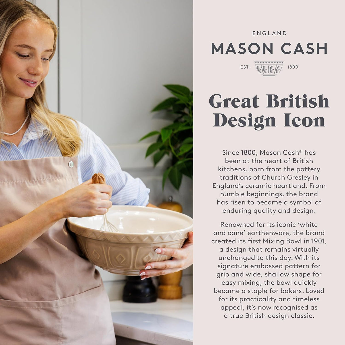 Mason Cash | Cane Batter Bowl - 2 Quart