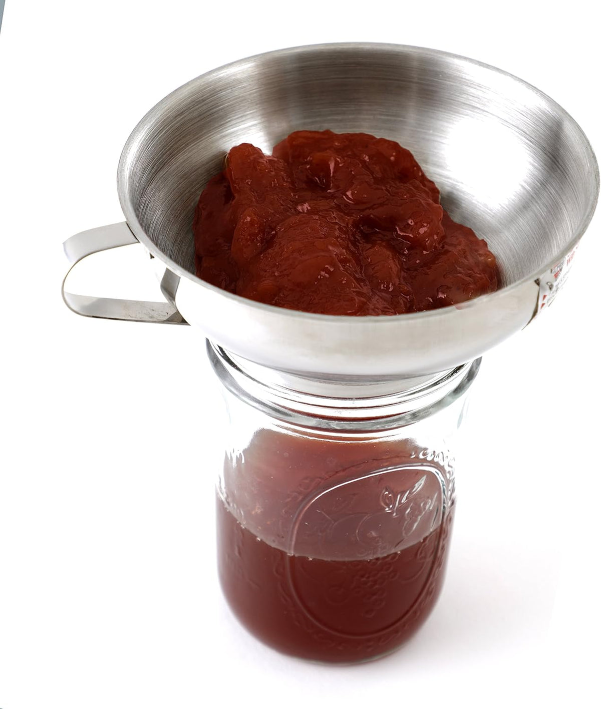 Norpro Stainless Steel Wide Mouth Funnel with Silicone Strainer