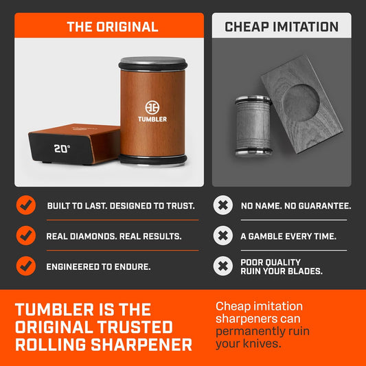 TUMBLER Pro Rolling Knife Sharpener™ (Orange)