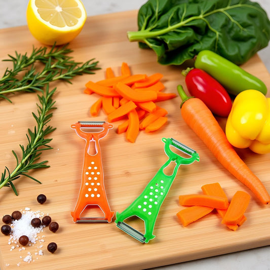 2 Pcs Vegetable Fruit Peeler Parer Julienne Cutter Slicer Peel Kitchen Tool Gadget Practical Processed Peelers Graters, Peelers and Slicers Kitchen Utensils and Gadgets