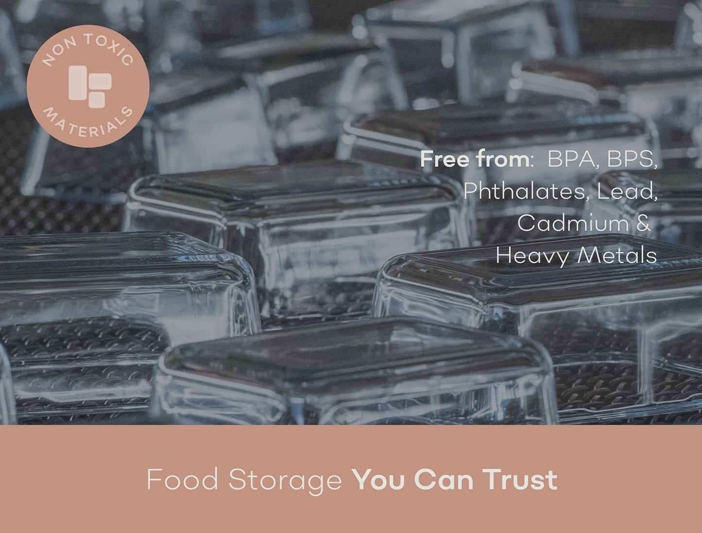 Glass Food Storage Containers | 3 Pack Large Set 52oz/6.4 cup | BPA-Free Airtight LeakProof Lid | Glass Food Containers | Glass Containers with Lids | Oven, Freezer & Dishwasher Safe