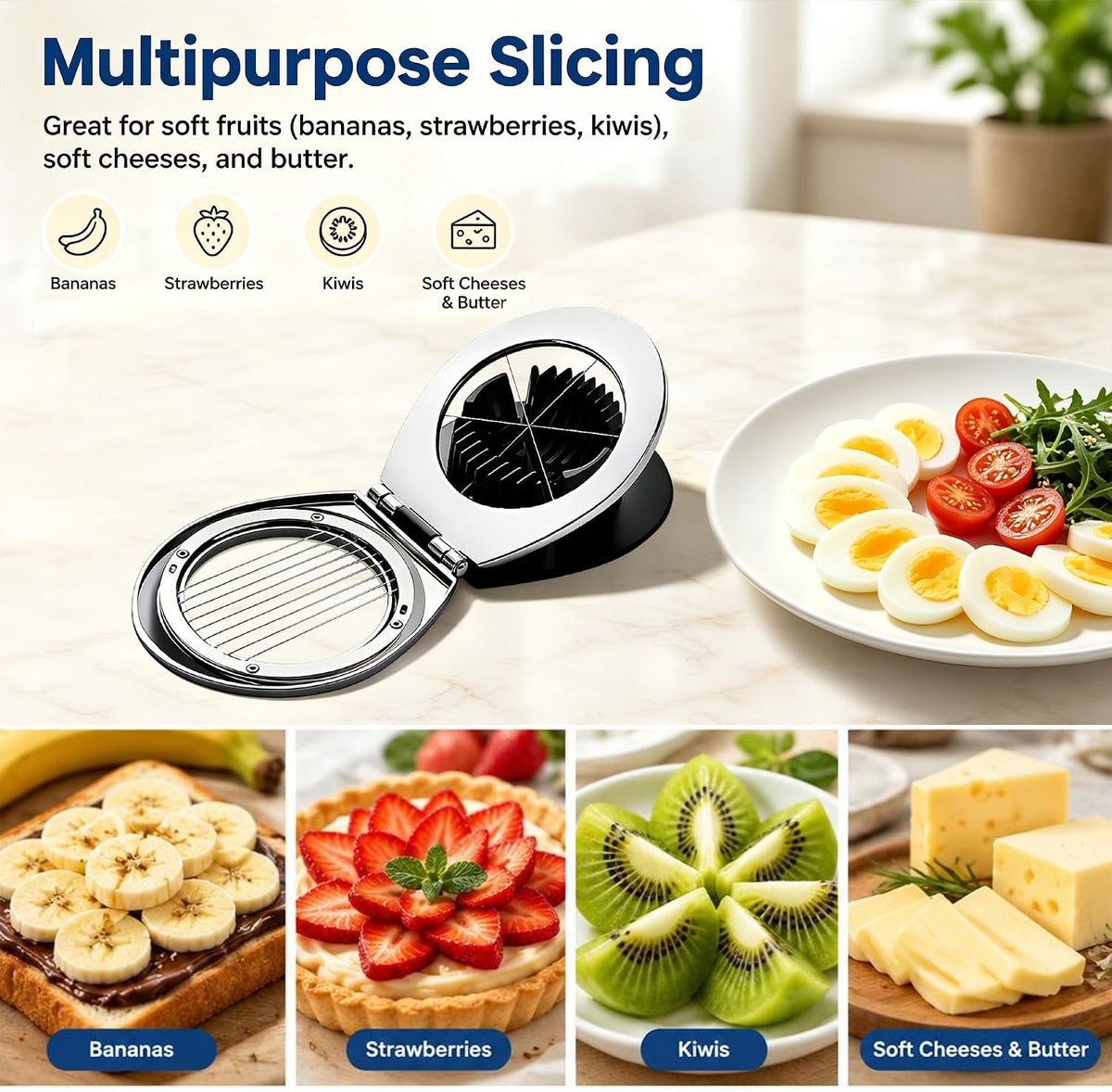 Egg Slicer for Hard Boiled Eggs,Dishwasher Safe