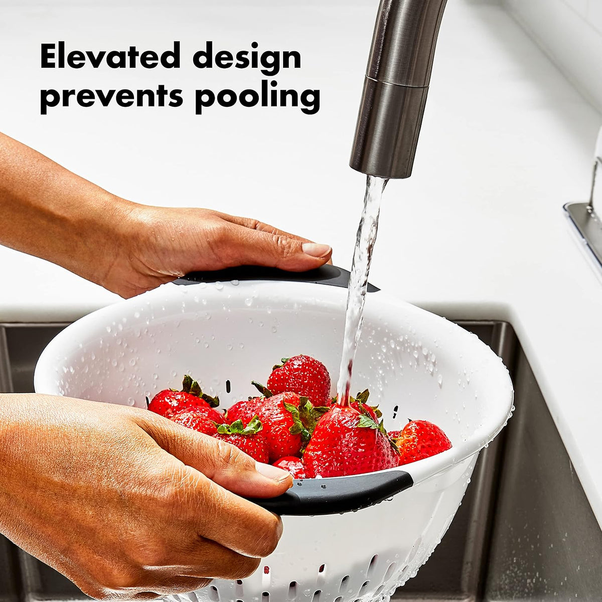OXO Good Grips Plastic Strainer - 3 Qt Capacity, White