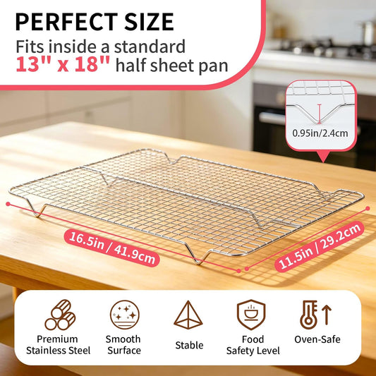 2 Pack Cooling Racks for Cooking and Baking, 304 Stainless Steel