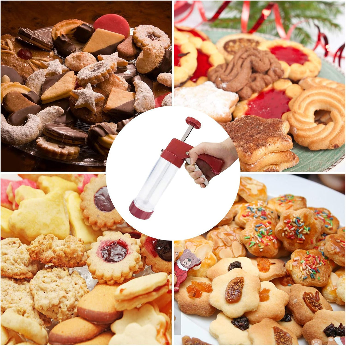 45PCS Cookies Press Gun Kit Set, DIY Cookie Maker Baking Tool