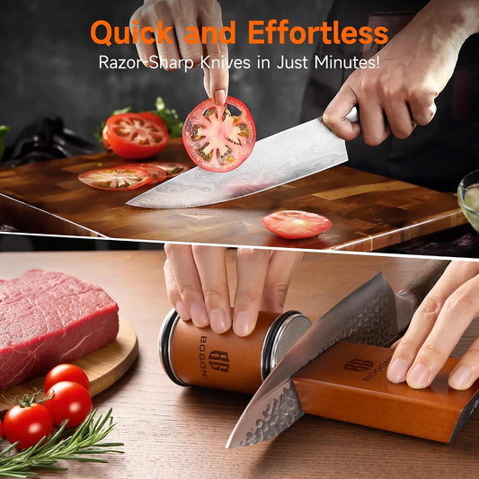 Rolling Knife Sharpener with Diamond & Ceramic Disc, Classic Kit