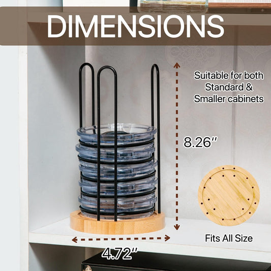 2PC Tumbler Lid Organizer, Cup Lid Organizer, Holds up to 20 Lids