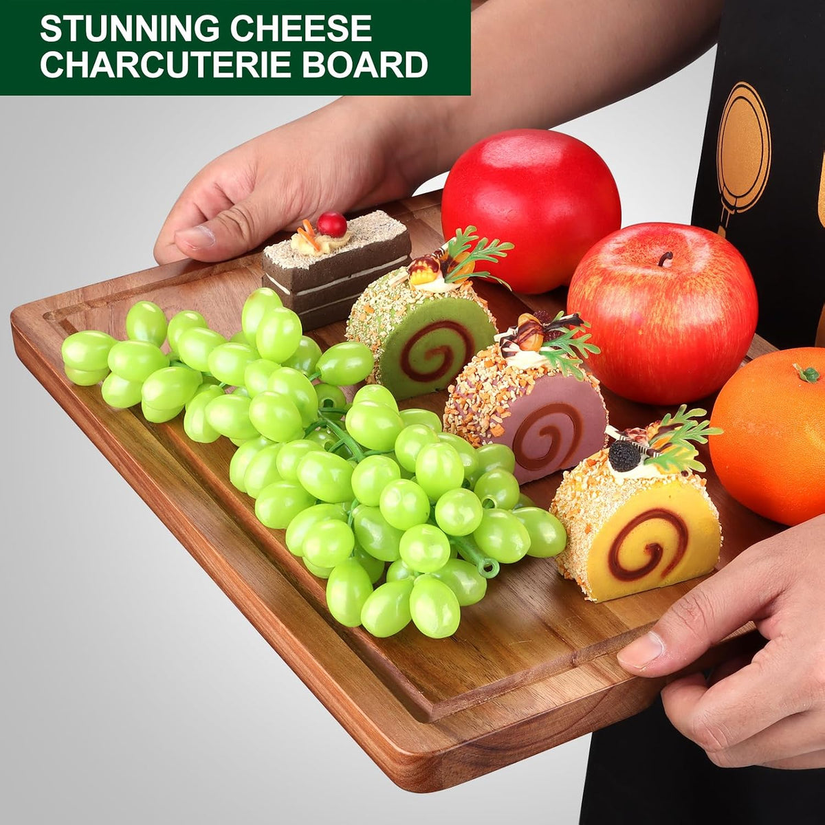 Acacia Wood Cutting Boards for Kitchen Wooden Chopping Board with Handle