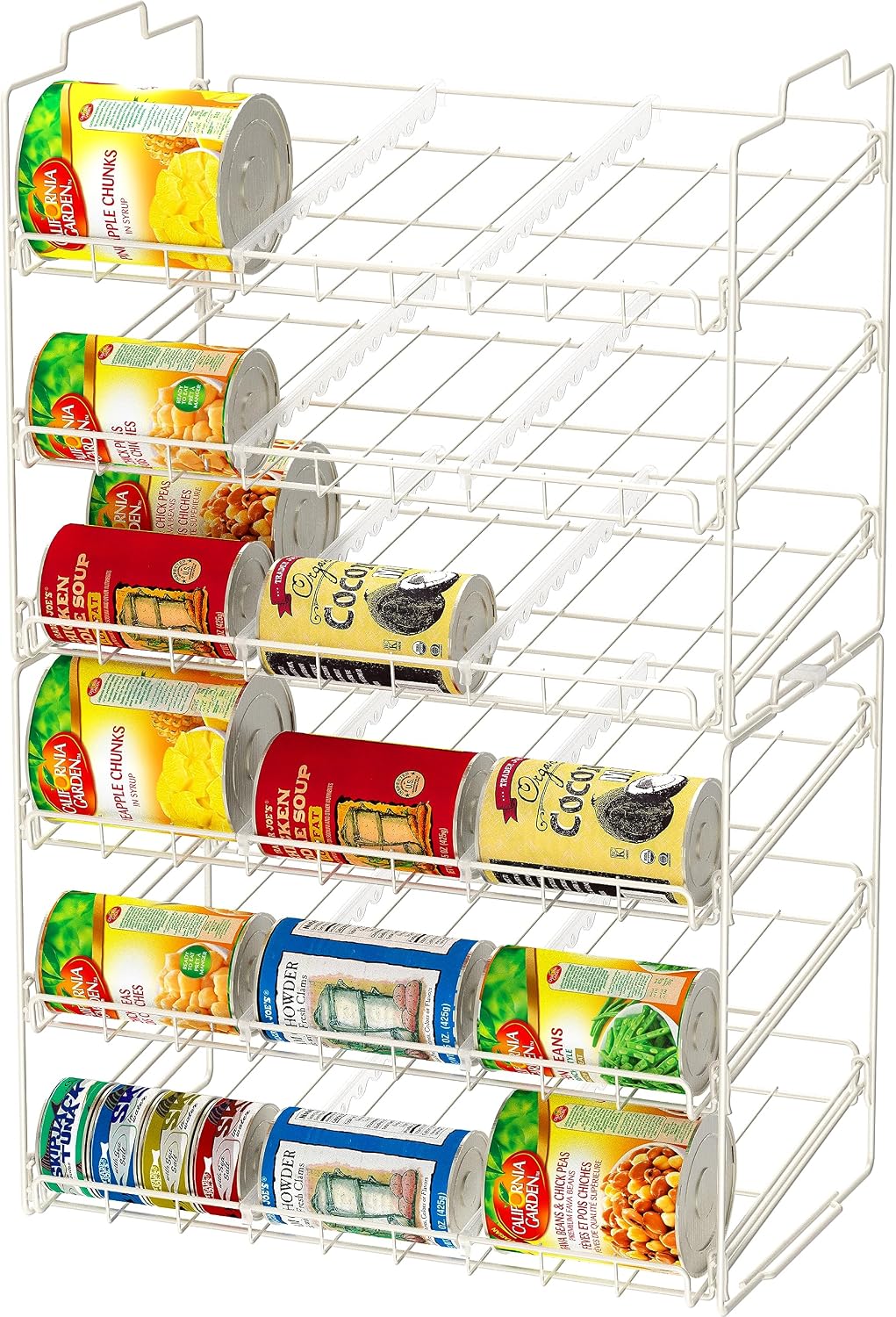 Deco Brothers Stackable Can Rack Organizer for Kitchen and Pantry, Holds Upto 36 Cans, Chrome Finish