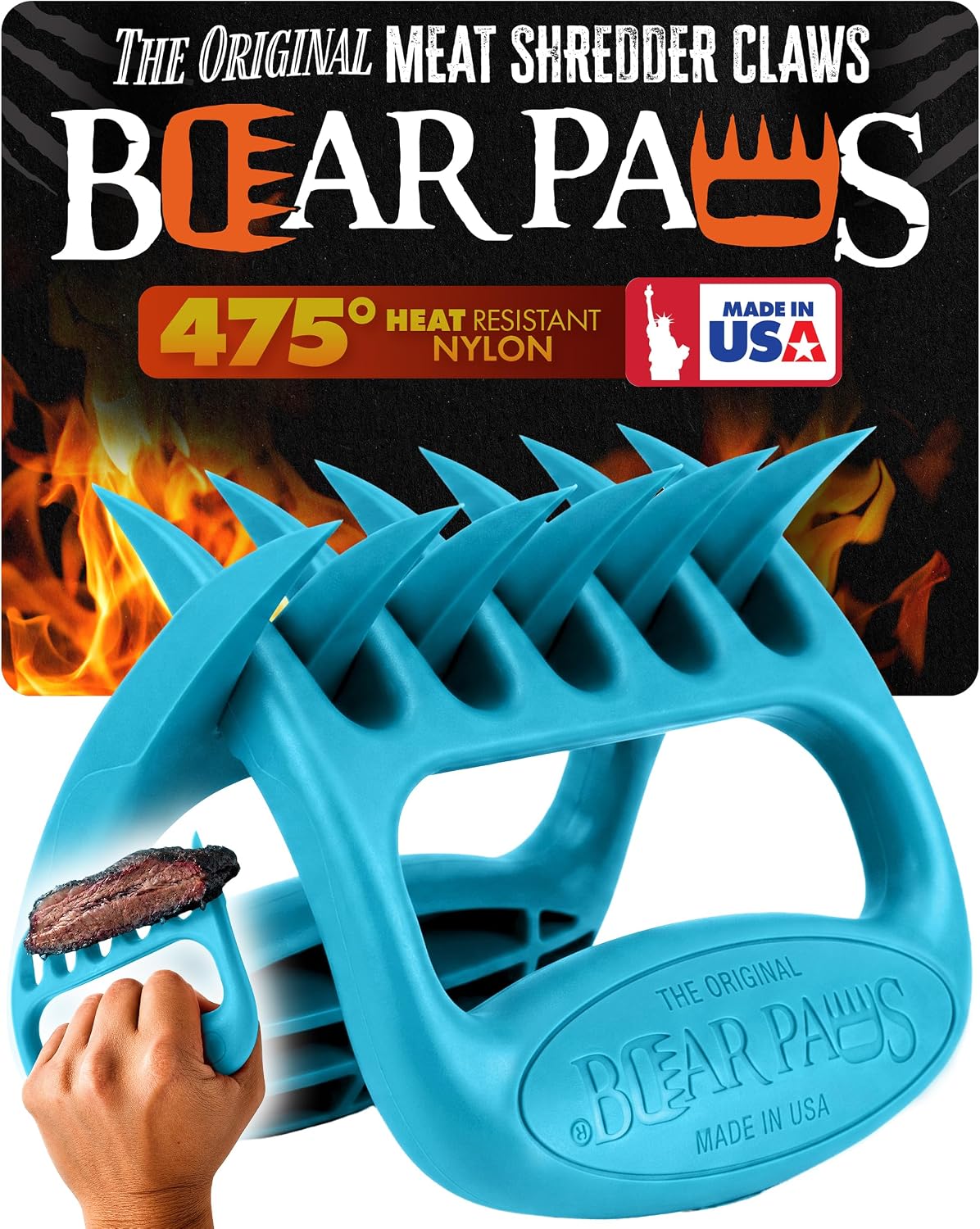 Bear Paws Meat Claws - The Original BBQ Meat Shredder Claws - Black