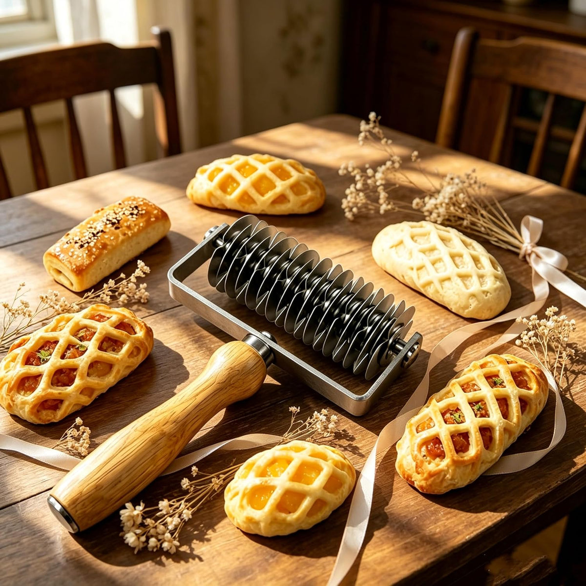 Lattice Pastry Cutter, Metal Dough Cutting Tool
