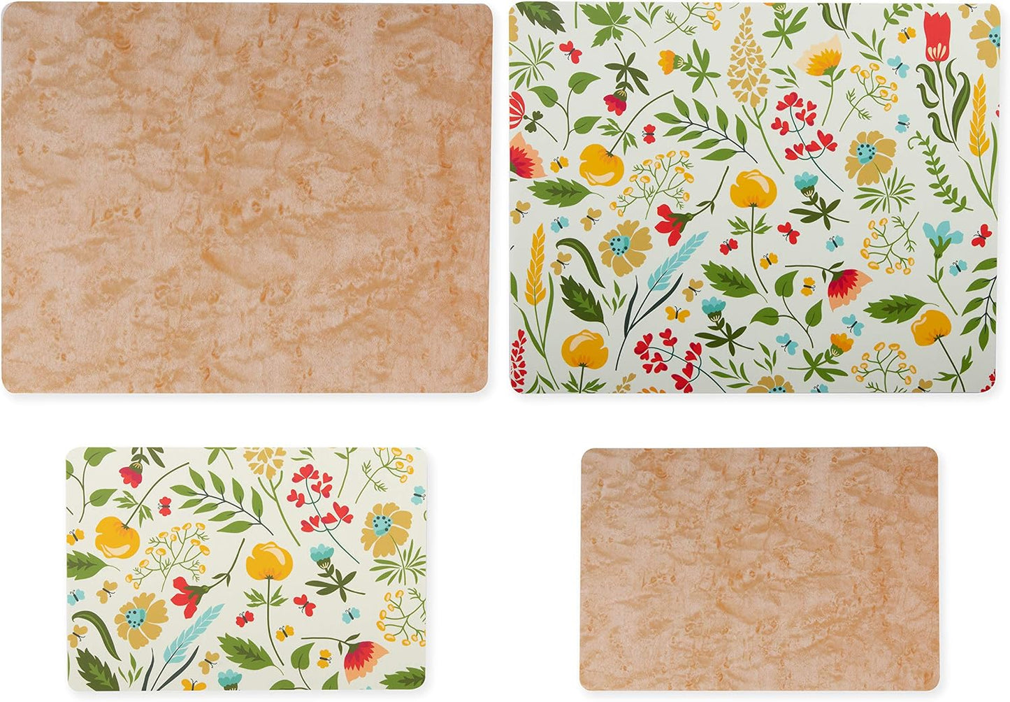 Dexas Heavy Duty Grippmat Flexible Designer Cutting Board Set of Four, 7.5 by 11", Bon Appetit Designs
