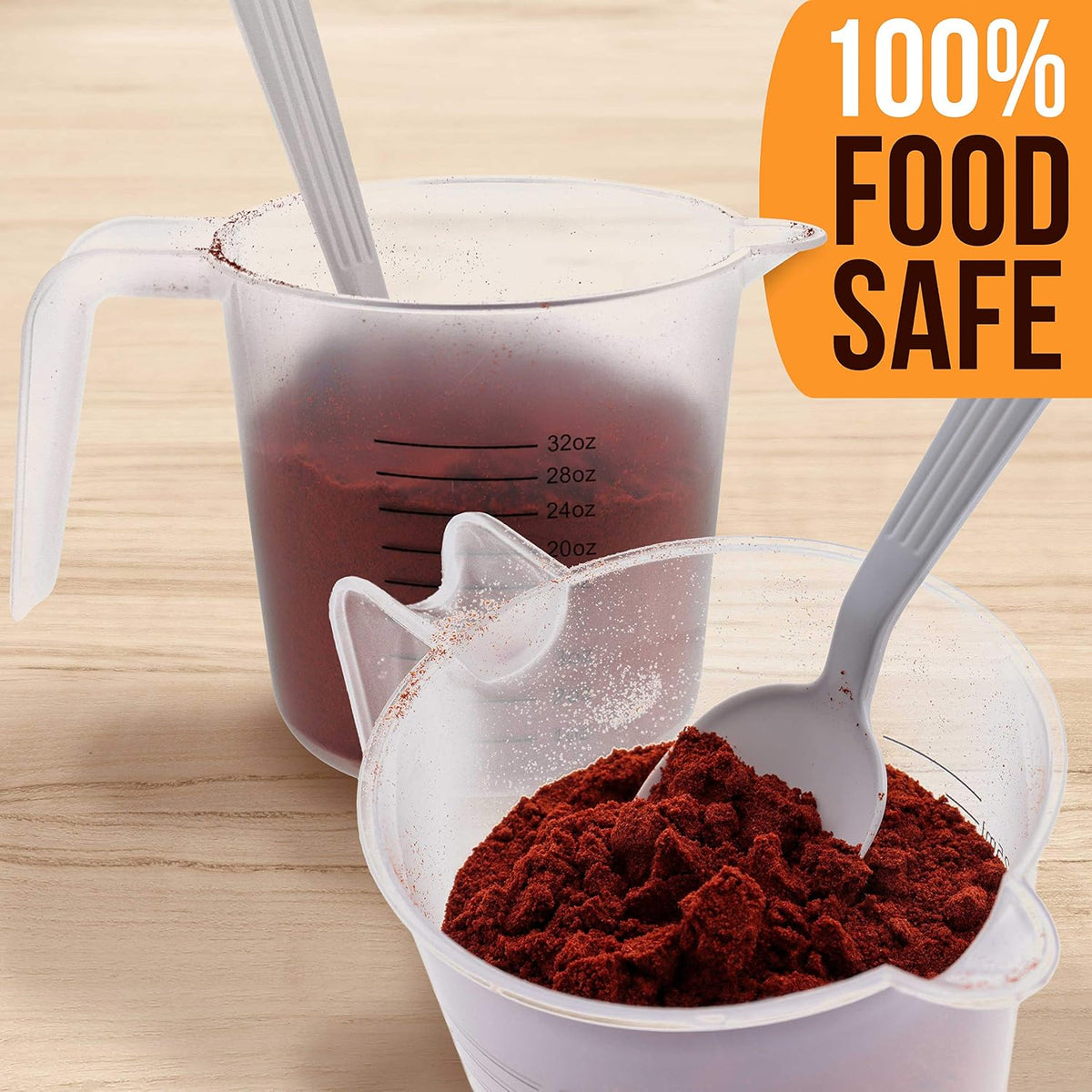 U.S. Kitchen Supply Plastic Measuring Cups with Handles - 16 oz (500 ml)