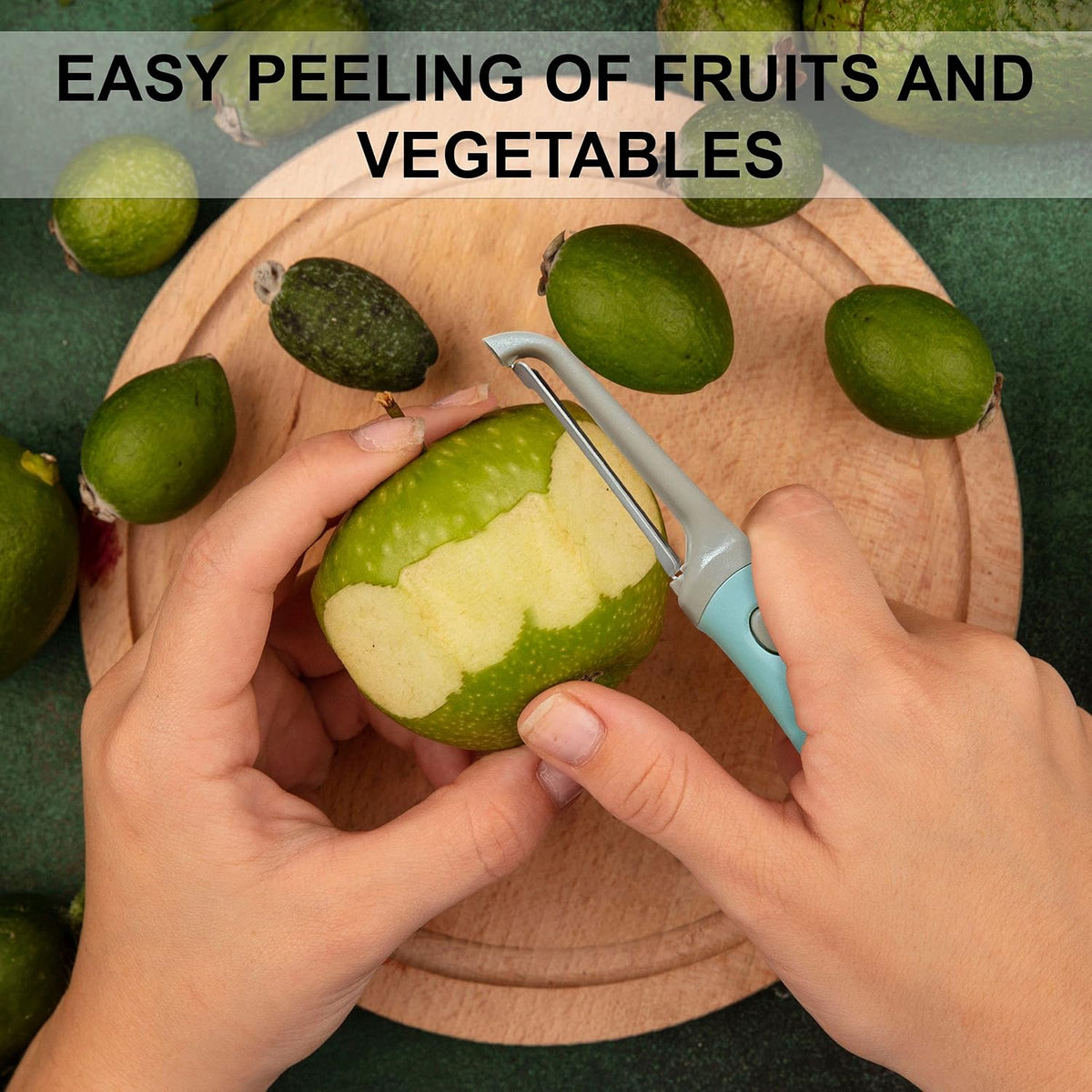 Bahoki Essentials 3 Piece Peeler Set - Stainless Steel Trio Vegetable and Fruit Peeler - Interchangeable Multifunctional Cutter Slicer - Julienne Cut, Shredder, Peelers - Home Kitchen Gadgets