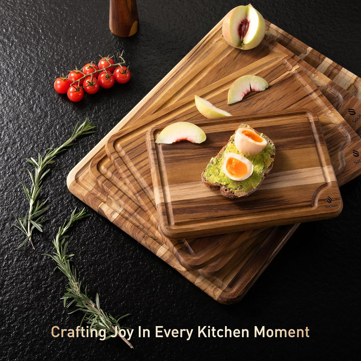 Teak Cutting Boards for Kitchen Wood Wooden Cutting Board Non Slip