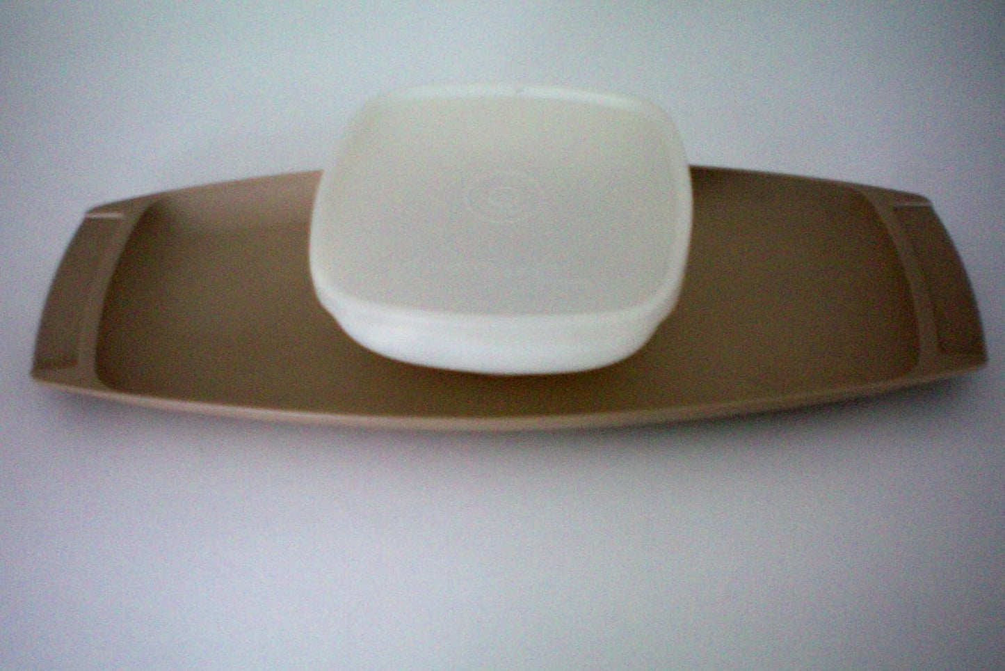 VINTAGE Tupperware Relish Tray with Bowl and Lid -- 13" wide as shown