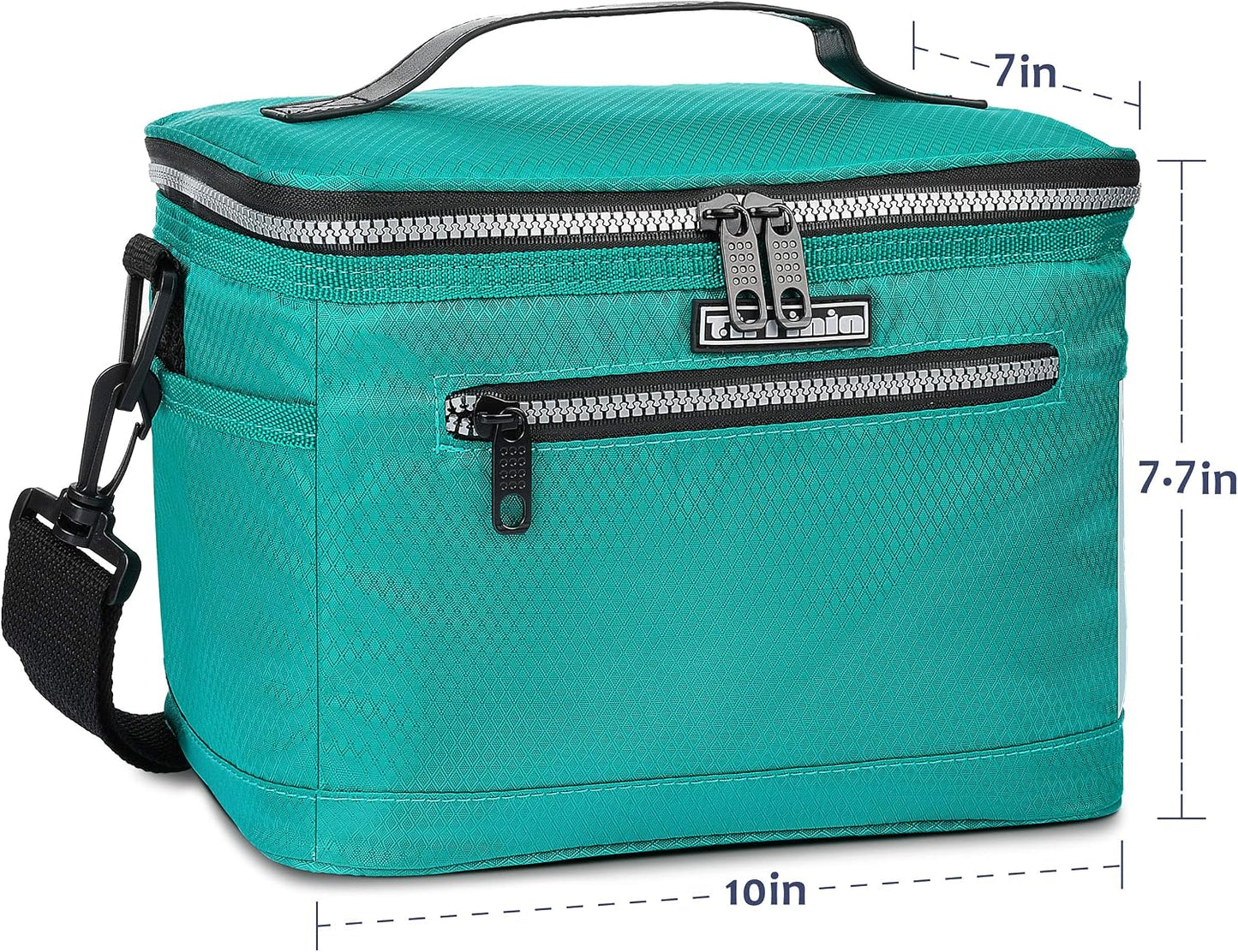 Tirrinia Insulated Lunch Box for Men/Women, Leakproof Lunch Bag for School Work, Large Lunch Tote Kids Boys Girls Student Back to School, Soft Cooler Office Picnic Beach Camping for Adults, Charcoal