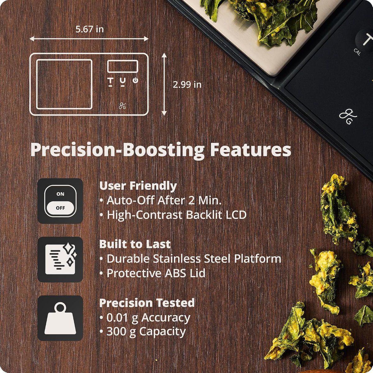 Greater Goods Digital Espresso Scale with 0.1g Precision, 750g Capacity