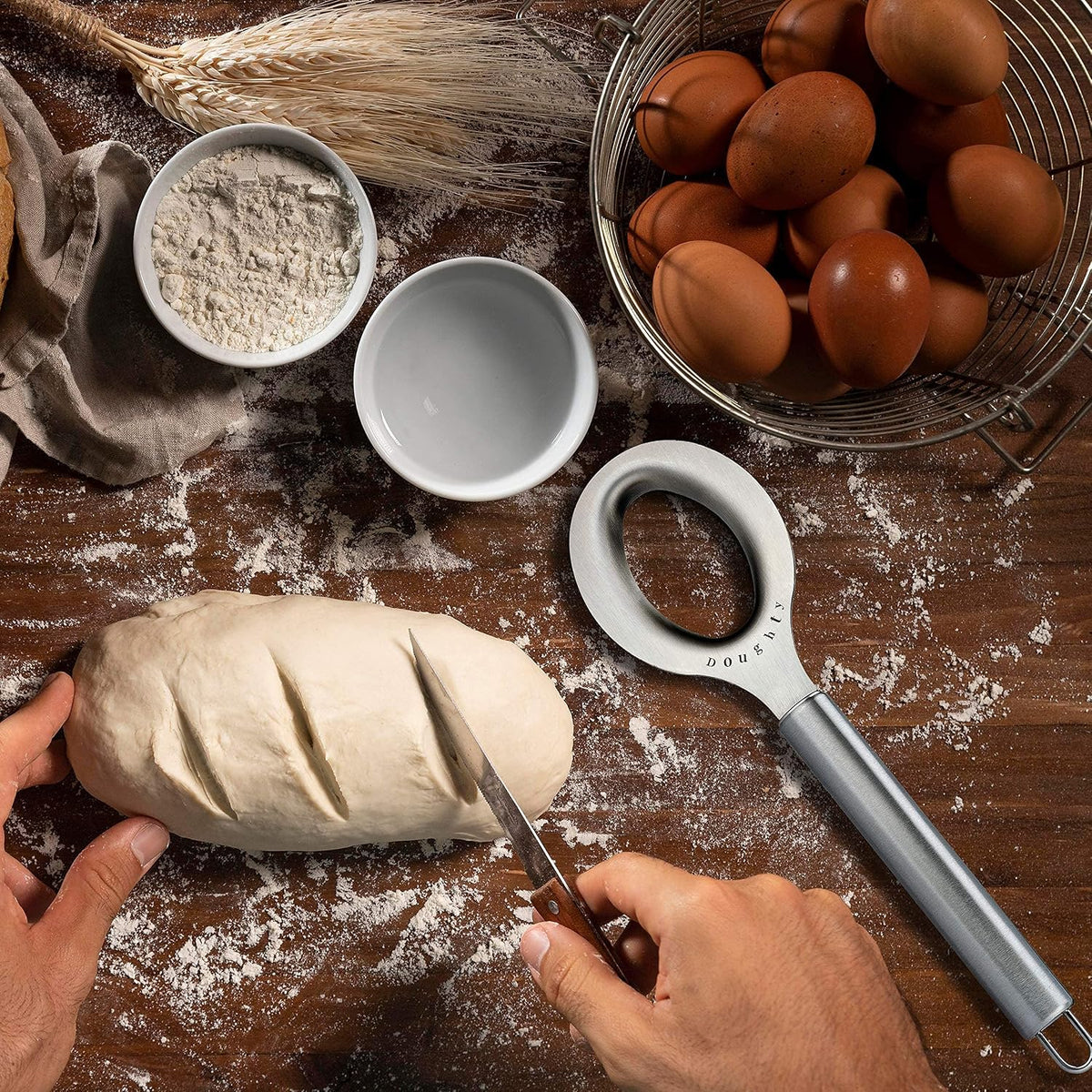 Doughty Stainless Steel Dough Whisk, Danish Dough Whisk Alternative