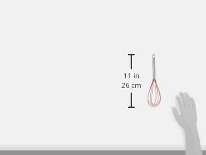 Cuisipro 10-Inch Silicone Flat Whisk, Red