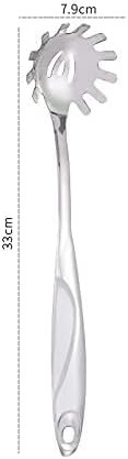 HornTide Stainless Steel Pasta Tongs, Pack of 2 Piece, Teethed Ends Design for Spaghetti Noodle Pastry, Kitchen Serving Tong Set 8-inch 20cm