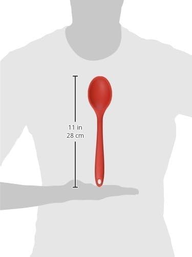 Farberware Professional Silicone Cooking Spoon – Heat Resistant to 450F, Safe for Nonstick Cookware – 11.5 Inch Kitchen Utensil for Stirring, Mixing, Basting, and Serving, Dishwasher Safe