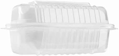 Karat FP-HC99PP-3CU 9"X 9" PP Hinged Containers 3 Compartment - (Case of 200)