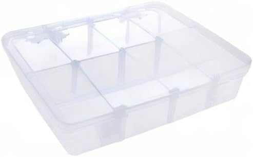 Xiaoyztan Clear Plastic Organizer, 12 Grids with Adjustable Dividers, Jewelry Box Bead Storage Container for Small Parts, Fishing Tackle, DIY Crafts, and Earrings