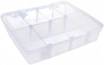 Xiaoyztan Clear Plastic Organizer, 12 Grids with Adjustable Dividers, Jewelry Box Bead Storage Container for Small Parts, Fishing Tackle, DIY Crafts, and Earrings