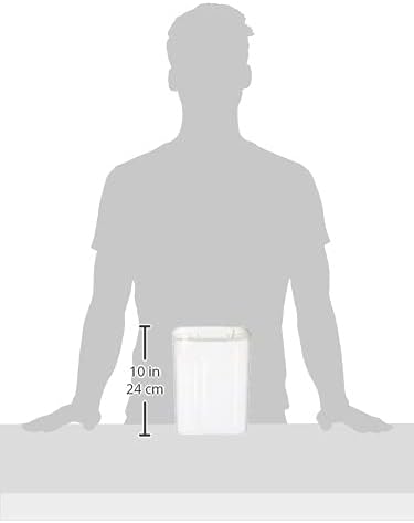 Sistema Flour and Sugar Storage Containers for Pantry with Lids and Measuring Cup, Dishwasher Safe, 13.7-Cup, White