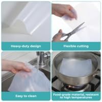 Extra Large Silicone Mat, 48” x 24” Kitchen Countertop Protector Mat Heat Resistant Non-Slip Table Pad, Food Grade Translucent Placemat for Cooking Baking Crafts