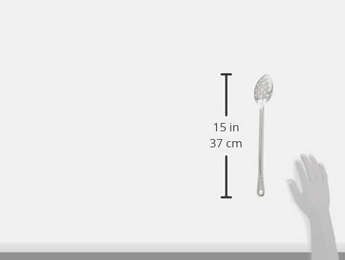 Winco 15" Stainless Steel Basting Spoon, Perforated