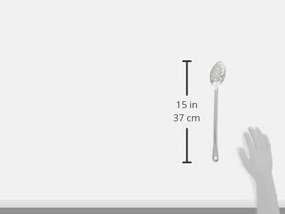 Winco 15" Stainless Steel Basting Spoon, Perforated