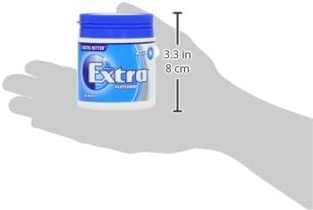 Extra White Chewing Gum Bottle, Sugar Free, Peppermint Flavour, 1 Bottle of 60 Pieces (Pack of 3)