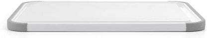 KitchenAid Classic Plastic Cutting Board with Perimeter Trench and Non Slip Edges, Dishwasher Safe, 12 inch x 18 inch, Gray