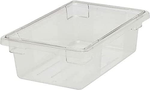 Rubbermaid Commercial Products Polycarbonate Food Storage Box/Tote, 2 Gallon, Clear, for Restaurant/Kitchen/Cafeteria