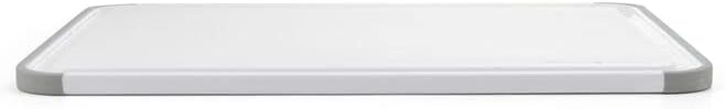 KitchenAid Classic Plastic Cutting Board with Perimeter Trench and Non Slip Edges, Dishwasher Safe, 12 inch x 18 inch, Gray