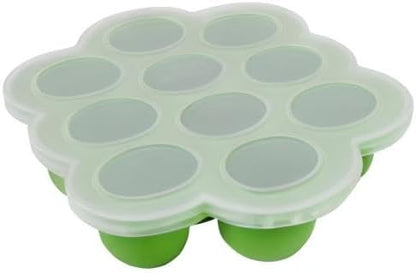 WeeSprout Silicone Freezer Tray with Clip on Lid Perfect Food Storage Container for Homemade Baby Food, Vegetable, Fruit Purees, and Breast Milk (Bright Blue, Six 3 Ounce Sections)