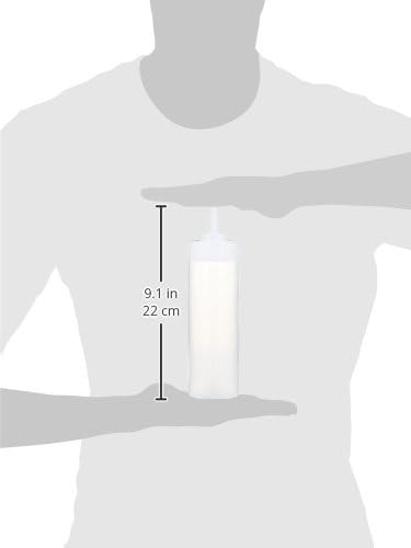 Winco 12 oz Clear Plastic Squeeze Bottles, 6pk (Set of 6)