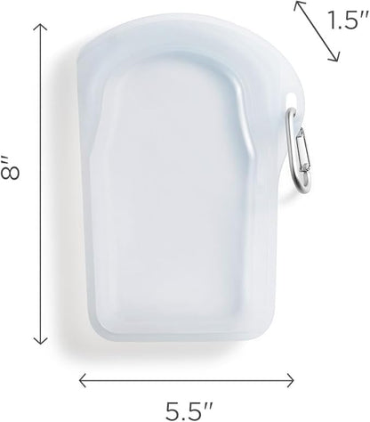 Stasher Premium Reusable Silicone Food Storage Bags, 2-Pack, Clear