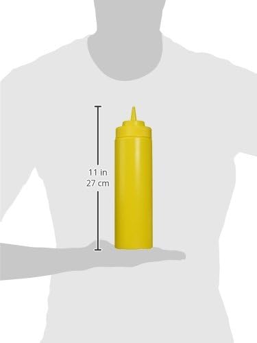 Winco 12 oz Clear Plastic Squeeze Bottles, 6pk (Set of 6)