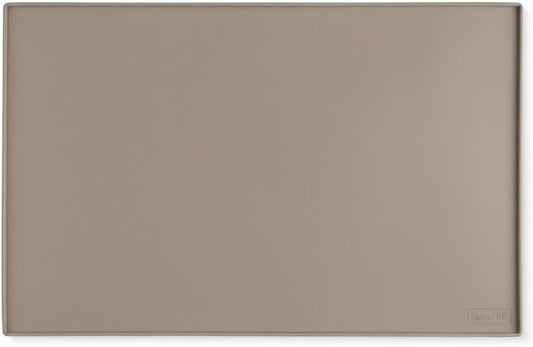 GASARÉ, Non Slip Cutting Board Mat, Grip Mat Pad, Under Kitchen Cutting Board, Raised Edges, Extra Large, Easy to Clean, 19 x 13 Inches, Taupe