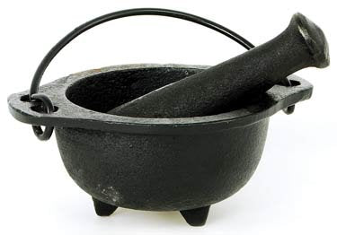 Cast Iron Cauldron Mortar and Pestle Set (MP3-Cauldron Mortar & Pestle)