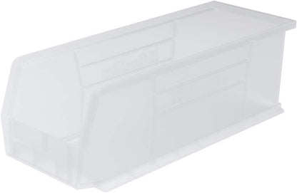 Akro-Mils 30234 AkroBins Plastic Storage Bins, Space-Saving Stackable Bins for Garage, Pantry, Craft Organization, 15" x 5" x 5", Clear, 12-Pack