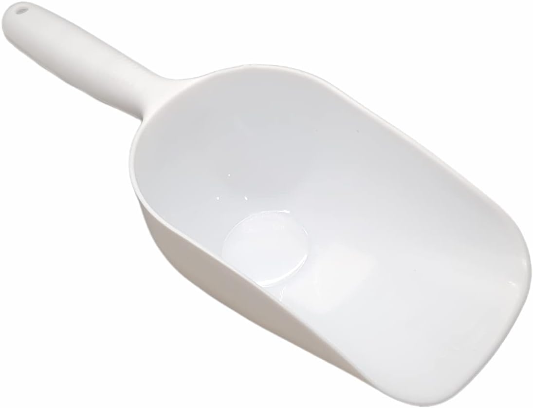 Handy Housewares Jumbo Plastic Scoop - 12" Large Food Scoop for Flour, Sugar, Cereal, Pet Food, Gardening