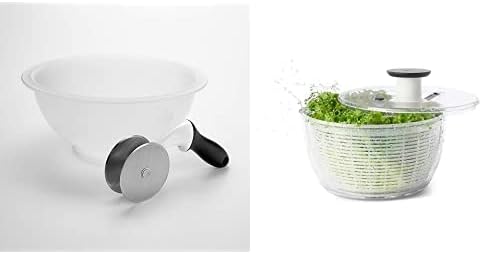 OXO Good Grips Salad Chopper & Bowl, 12.5 x 5.5 x 12.5 inches, White & Good Grips Salad Spinner, Large